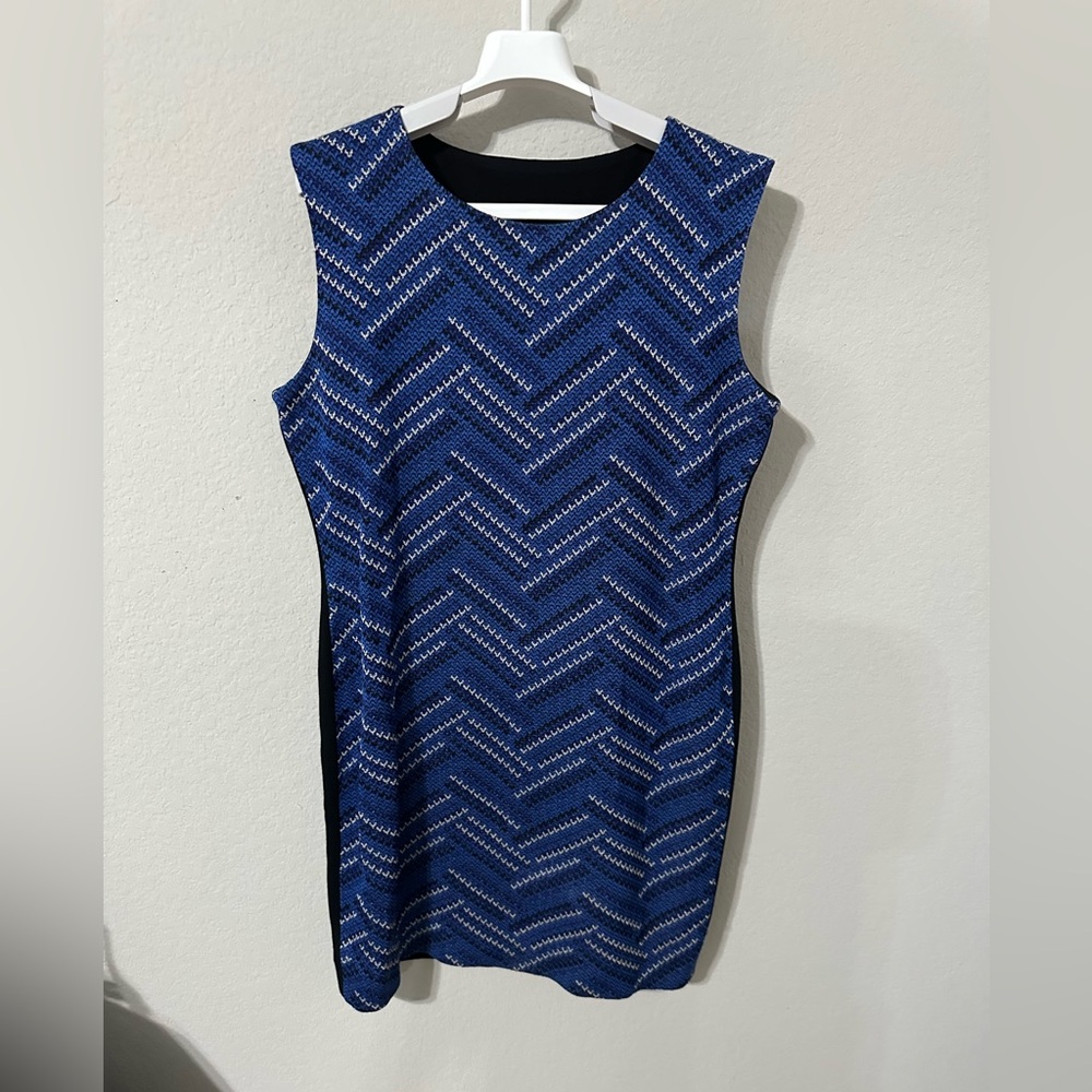 Misook‎ Knit Print Sleeveless Dress Medium